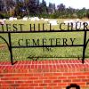 Custom Wrought Iron  Cemetery Sign