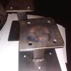 Brackets shown here are not powder coated.  These are made for mounting sculpture for display